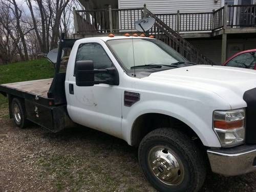 2008 ford f-350 reg-cab 4wd drw..flatbed..6.4l diesel