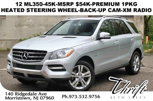 12 ml350-45k-msrp $54k-premium 1pkg-heated  steering wheel-back-up cam-xm radio