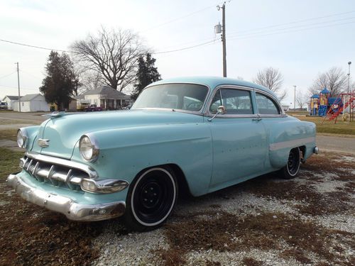 Sell used 1954 chevy belair 210 rat rod hot truck project 53 55 two ...