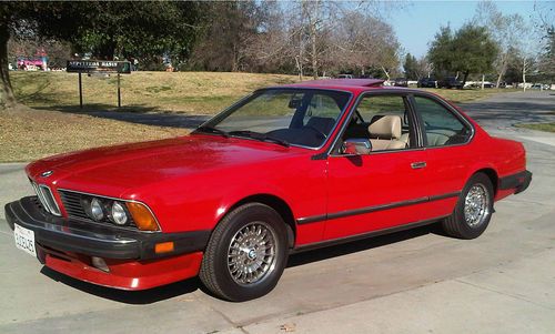 Bmw 635csi, zinnoberrot red, ca car, beautiful!