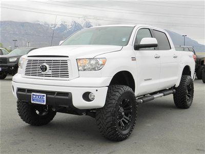 Crew max trd off road platinum 4x4 custom new lift wheels tires leather nav roof