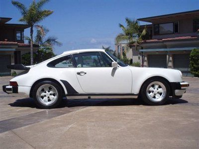 1986 porsche 930 carrera turbo coupe white classic whale tail great buy