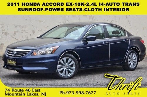 2011 honda accord ex-10k-2.4l i4-auto trans-sunroof-power seats-cloth interior