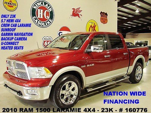 2010 1500 laramie 4x4,hemi,sunroof,nav,htd/cool lth,chrome 20's,23k,we finance!