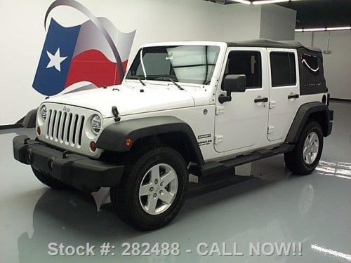 2012 jeep wrangler unltd sport 4x4 convertible 6 spd 7k texas direct auto