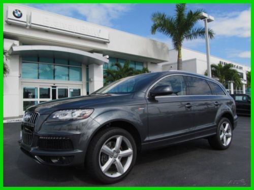 11 lava gray 3.0-t quattro awd 7-pass supercharged sline q-7 suv *panorama roof