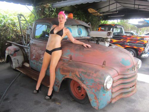 1952 chevrolet pick up rat rod custom show truck big block! live no reserve