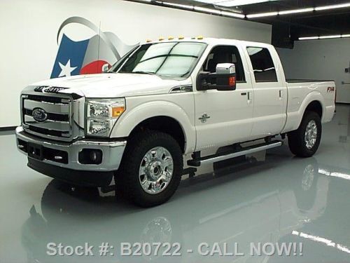 2012 ford f-250 lariat crew diesel fx4 4x4 rear cam 29k texas direct auto