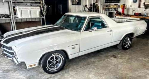 1970 chevrolet el camino white/black