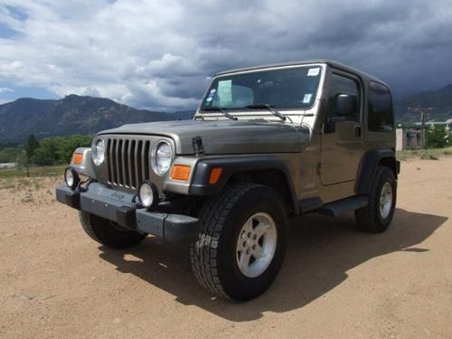 2004 jeep wrangler 2dr 4 wheel drive 5 speed manual 4 liter hard top