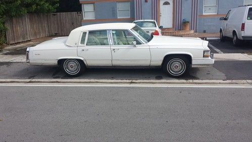 1991 cadillac brougham d'elegance 5.7 v8 white on white classic! rare