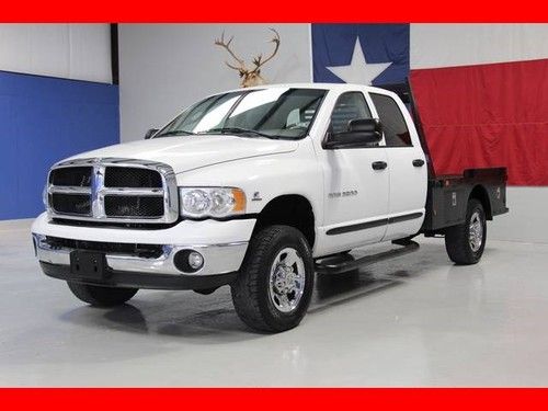 2005 dodge ram 2500 5.9l diesel 4x4 1-owner flatbed quadcab carfax