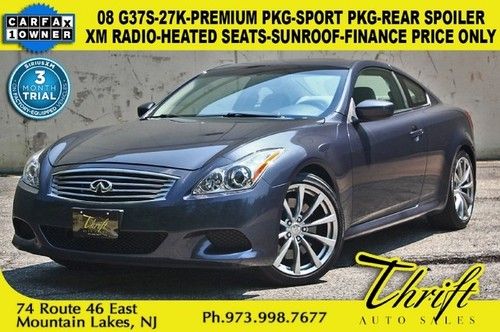 08 g37s-27k-premium pkg-sport pkg-xm radio-heated seats-finance price only