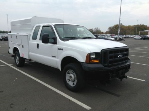 Ford f-350 xl 4x4 turbodiesel utility body pick up truck! low miles! no reserve