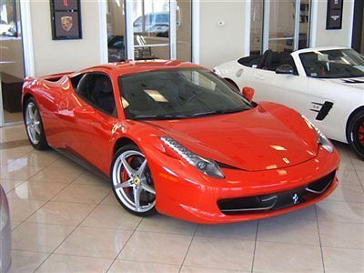 2010 ferrari 458 italia, corsa-nero, 7k mls. warranty until 6-20-2015