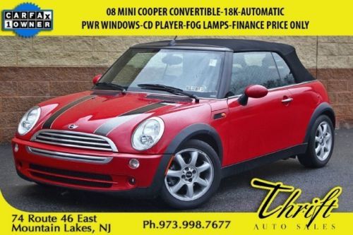 08 mini cooper convertible-18k-automatic-pwr windows-cd player-fog lamps