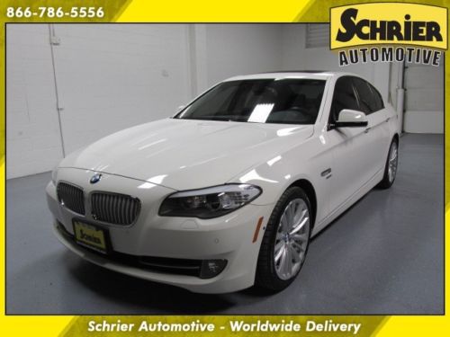 2011 bmw 550i xdrive 5 series white navi back up cam power lift trunk bluetooth