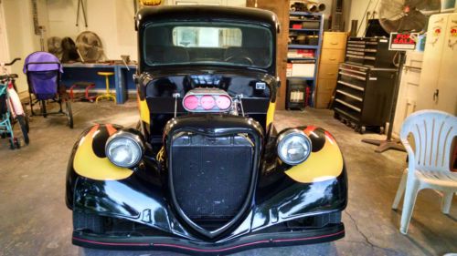 1935 ford pickup truck, hot rod, rat rod,street rod