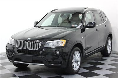 2012 bmw x3 2.8i awd xdrive suv black gps navigation sport tech cold pkg shades