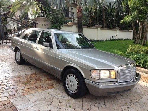 1989 mercedes 420sel low miles clean autocheck books/records garage kept florida