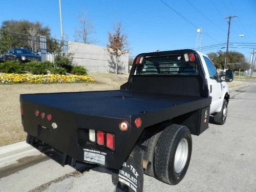 2007 ford 1-ton regular cab diesel 4x4 flatbed goosneck 1-owner dealll