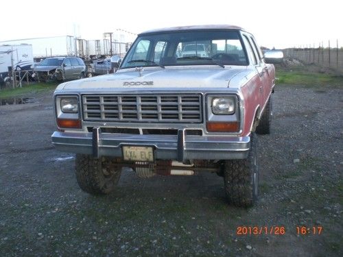 Mopar hemi diesel 4x4 1984 dodge crew cab one ton short bed custom seat restore