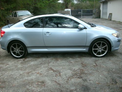 2007 scion tc - sunroof, leather, auto! sky blue low miles!! free shipping!!