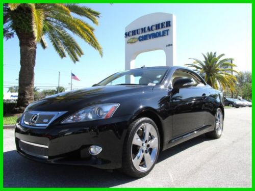 10 black is-350c 3.5l v6 convertible *low miles *one owner *navigation *camera