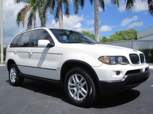 Florida super low 68k x5 3.0l awd alpine white on tan alloys super clean!