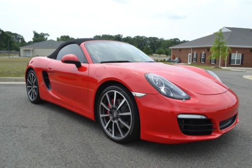 Stunning 2013 guards red porsche boxster s with pdk and certified pre owned