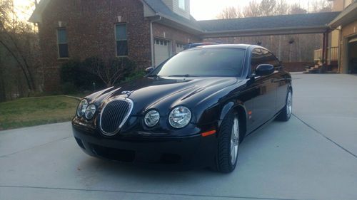 2005 jaguar s type "r"  only 27k miles!  black on black! navagation, leather!