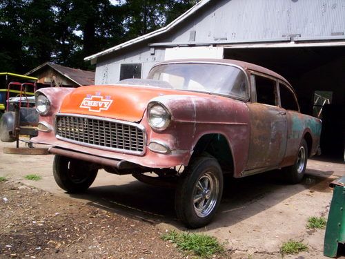 1955 chevy gasser, hot rod, rat rod