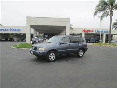 2002 toyota highlander base, clean carfax, 1owner, spreen honda stock# 131269-1