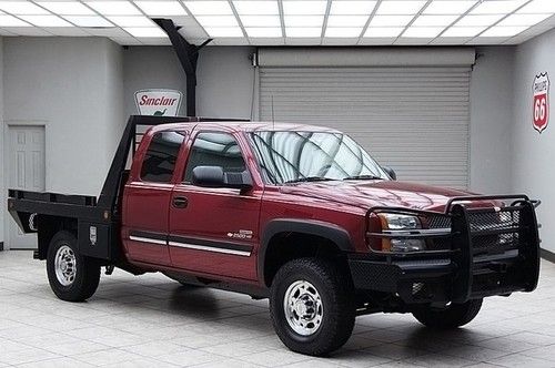 2004 chevy 2500hd ls 4x4 diesel extended cab flat bed texas truck