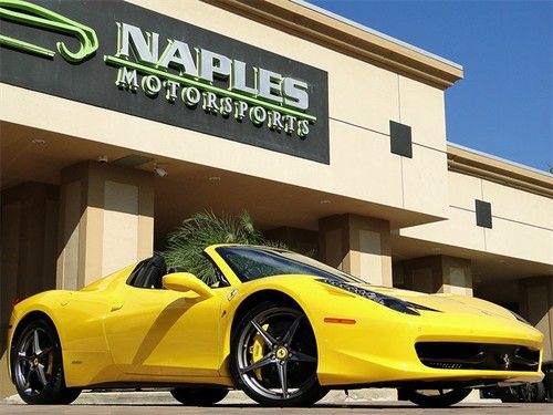 2013 ferrari 458 spider, f1, daytonas, shields, contrast stitching, low miles!