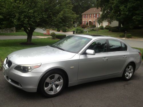 2005 silver bmw 5.25i 4 door sedan-6 speed manual-62,000 miles=perfect condition