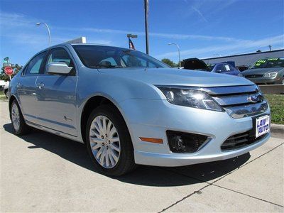 Blue sedan hybrid clean title finance auto one owner leather moonroof navigation