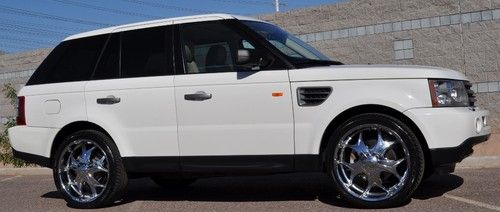 2008 land rover sport 22 inch custom wheels one owner arizona car chawton white