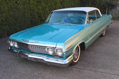 1963 chevrolet impala ss 327/250 pg, wonderfully original, historic sales date!