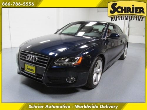 2010 audi a5 2.0t premium plus quattro blue pano roof btooth awd hid headlights