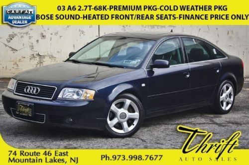 03 a6 2.7t-68k-premium pkg-cold weather pkg-bose sound-heated front/rear seats