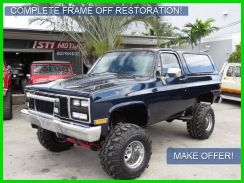 1989 chevrolet silverado k5 blazer 4x4 complete frame off restoration 6&#034; lift