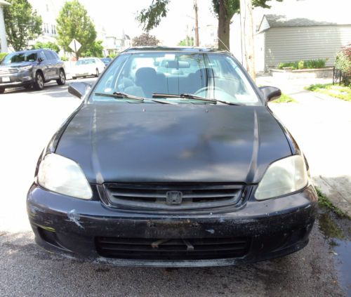 2000 honda civic ex coupe black auto 162k great reliable car! read description!