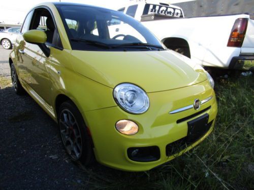 2012 fiat 500 yellow 12k glass roof auto