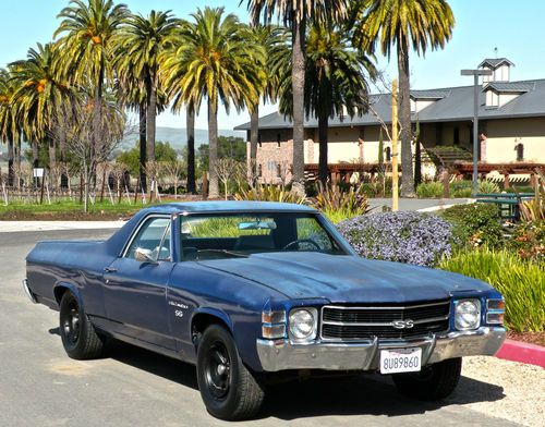 1971 chevrolet el camino ss 70 71 72 chevelle a/c bucket seats v8 auto solid car