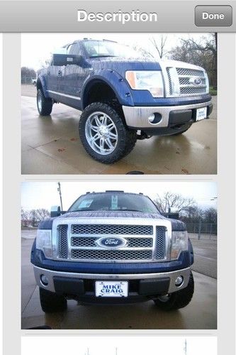 2012 ford f-150 lariat crew cab pickup 4-door 6.2l