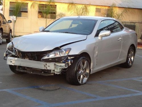 2011 lexus is 250c damaged salvage low miles loaded runs! navigation wont last!!