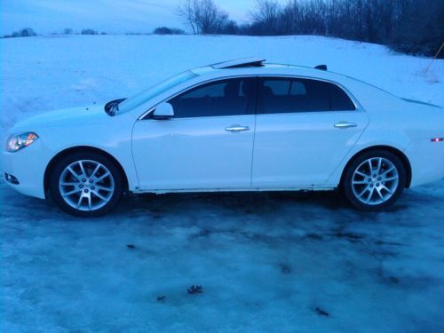 2012 white chevy malibu ltz.black leather interior.remote start.tinted windows.