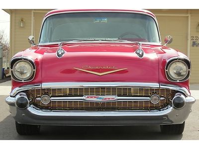 1957 bel air show winner ls1 a/c power windows custom leather interior frame off