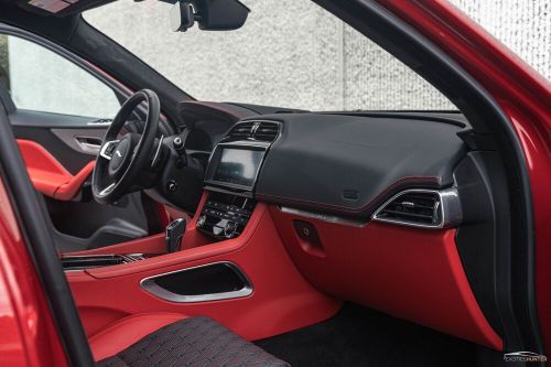 2020 jaguar f-pace svr in firenze red w/ drive pack, lux pack + merid